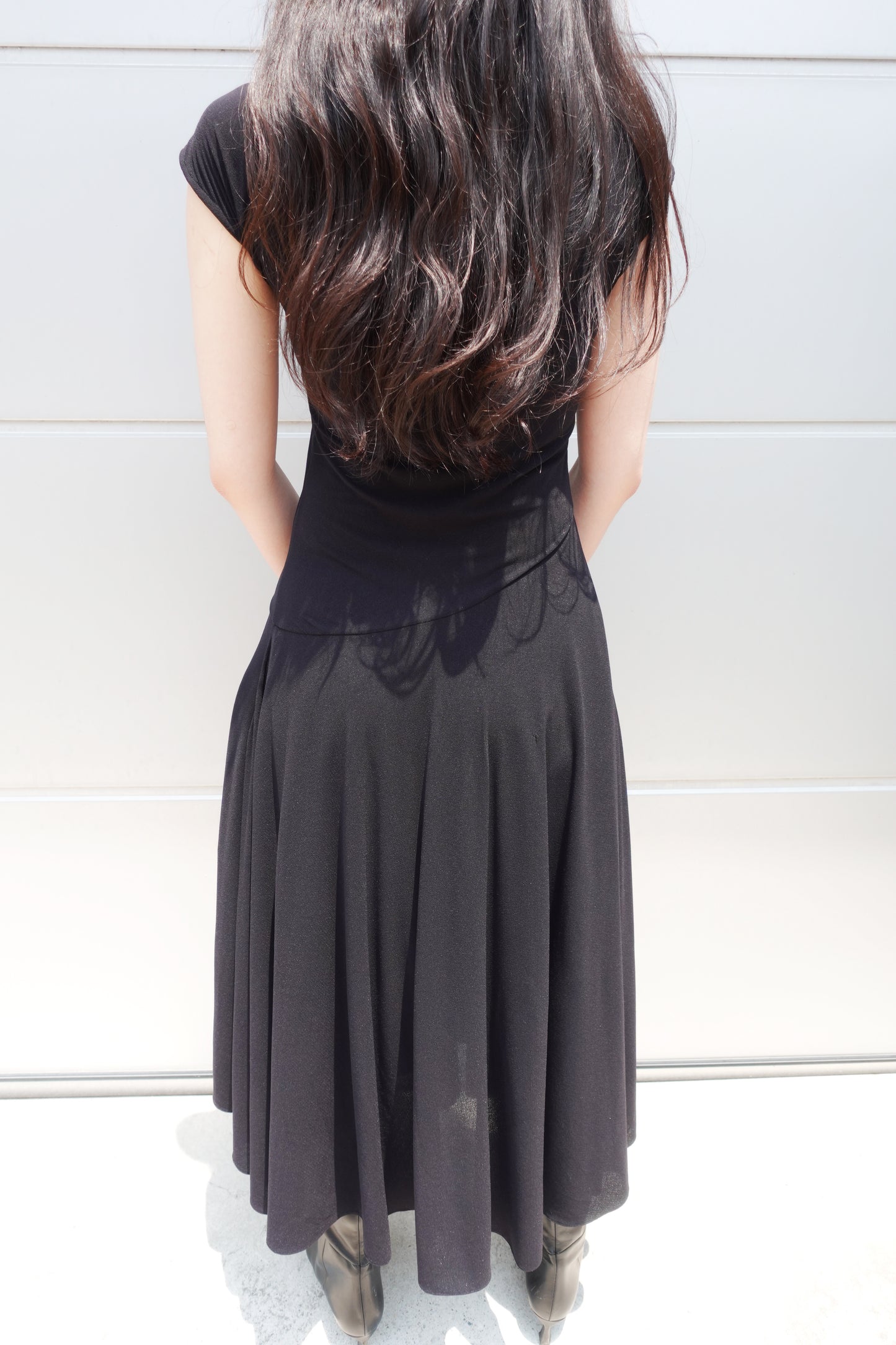 DRAPE 008 'Boudoir Layered Button Dress'