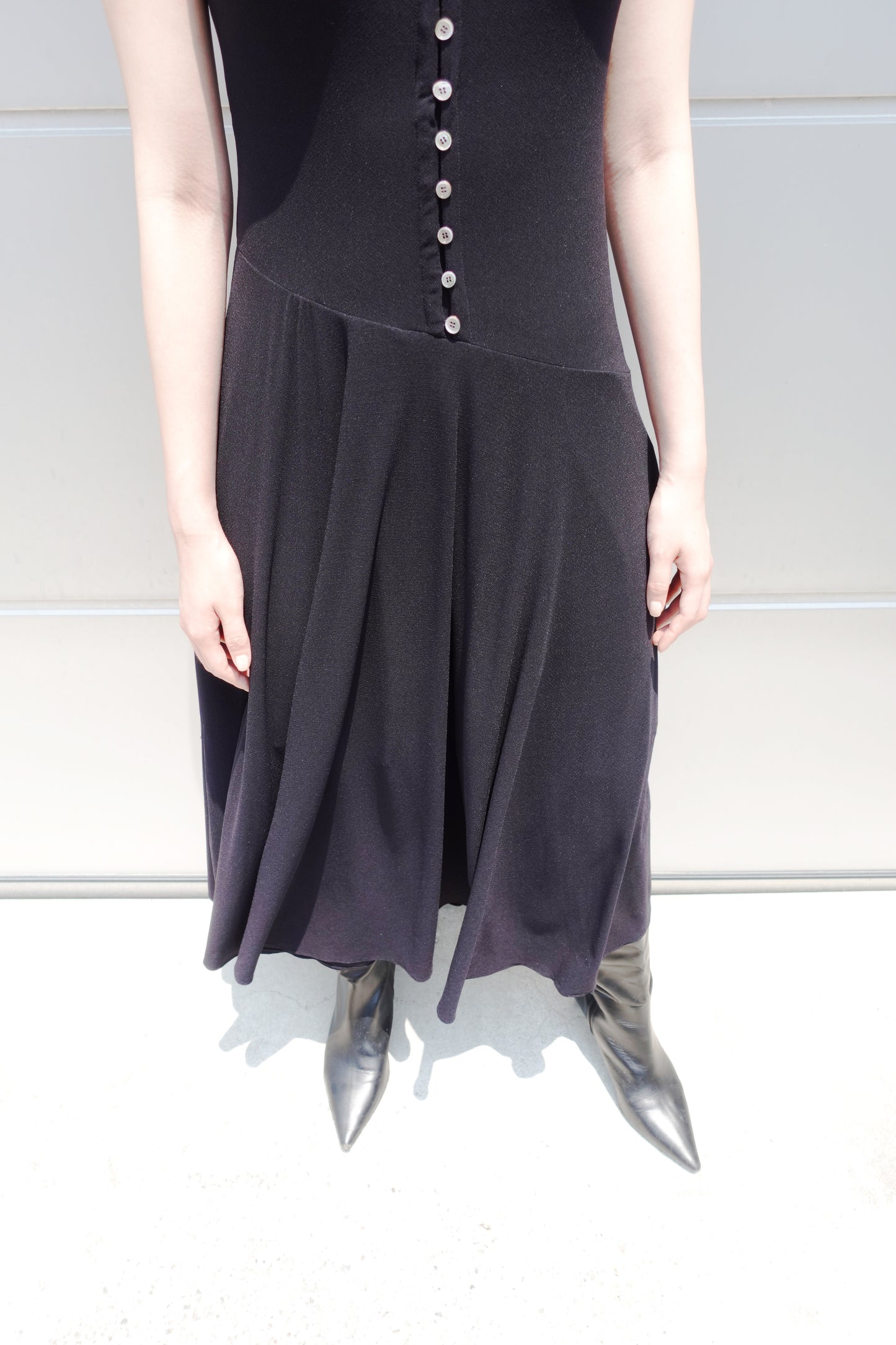 DRAPE 008 'Boudoir Layered Button Dress'