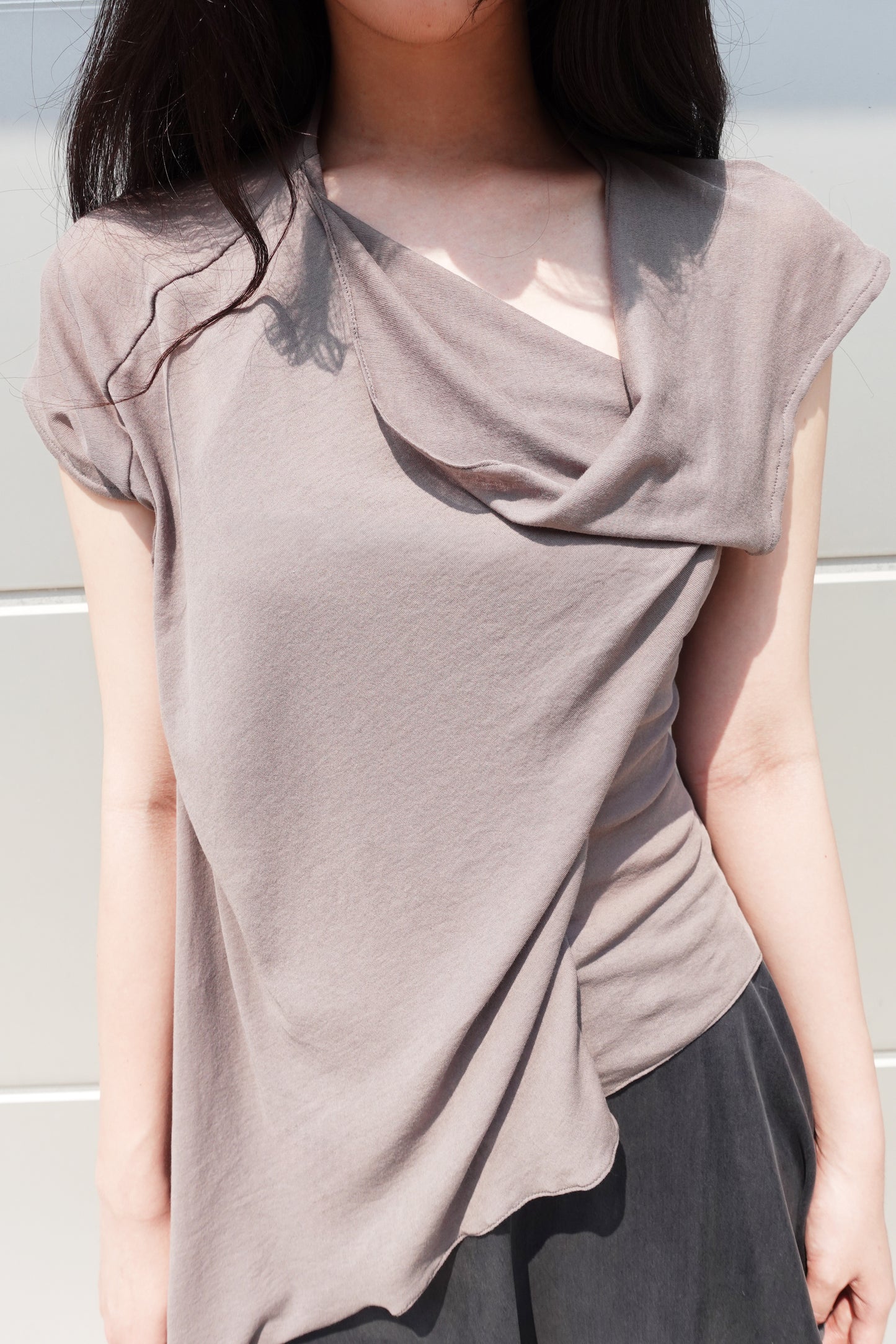 DRAPE 005 'Draped Dramatic Jersey Top'