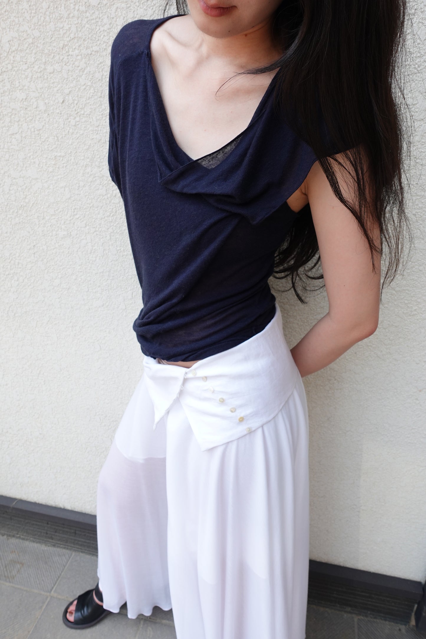 DRAPE 005 'Draped Dramatic Jersey Top'