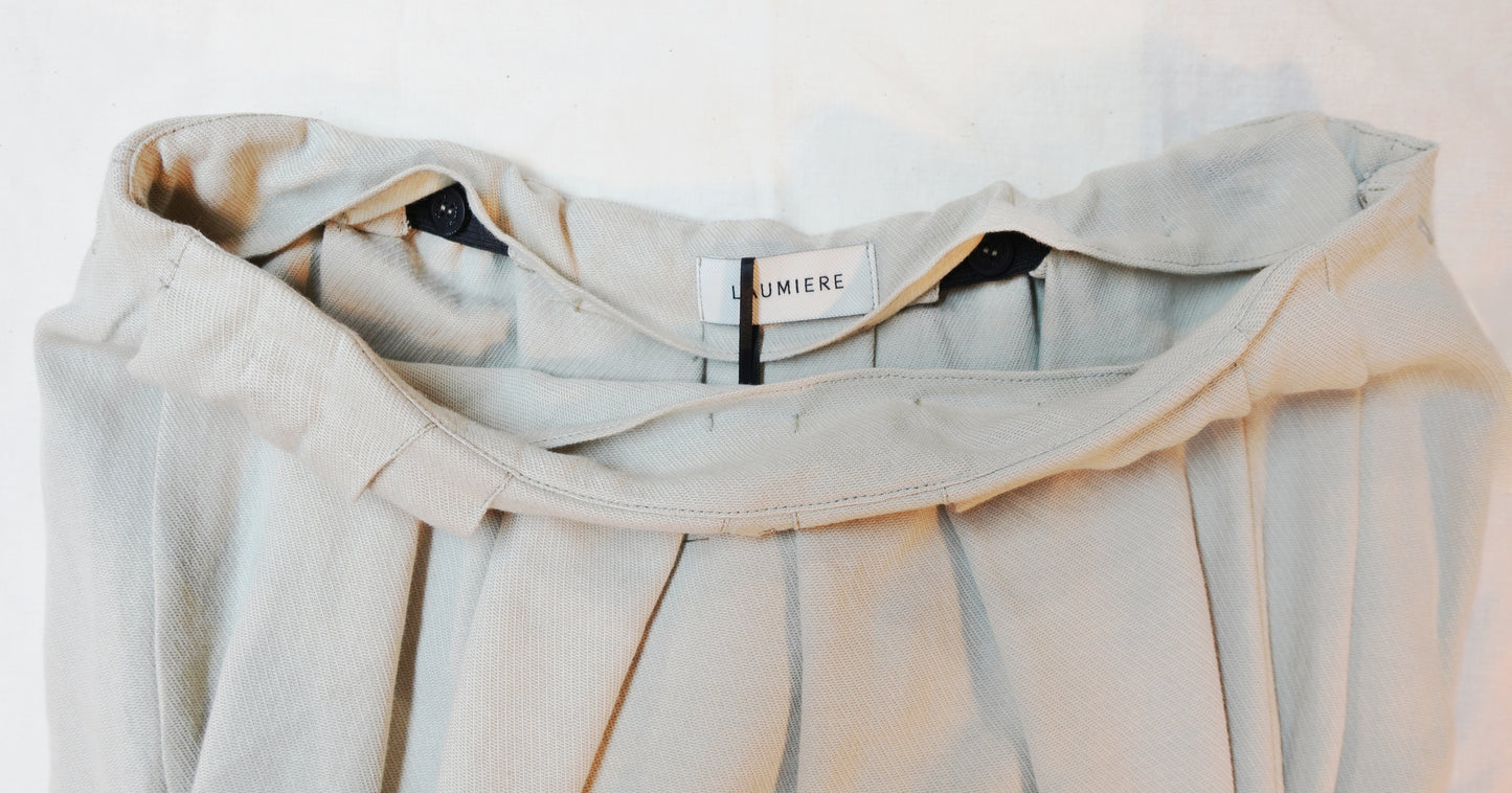DRAPE 010 'Random Tuck Deep Slit Skirt'