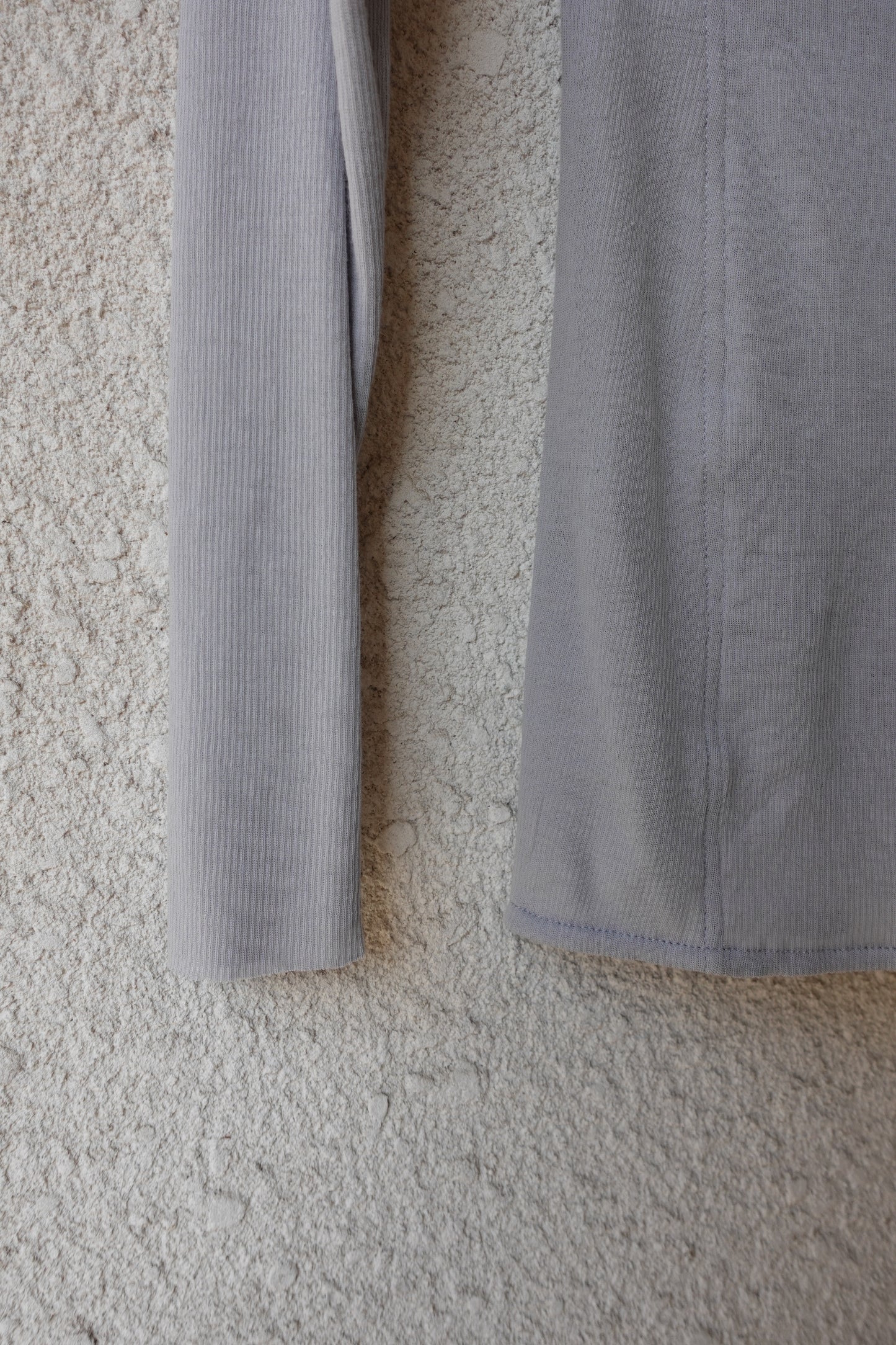 RIB 006 'Sheer Rib Cowl Jersey Top'