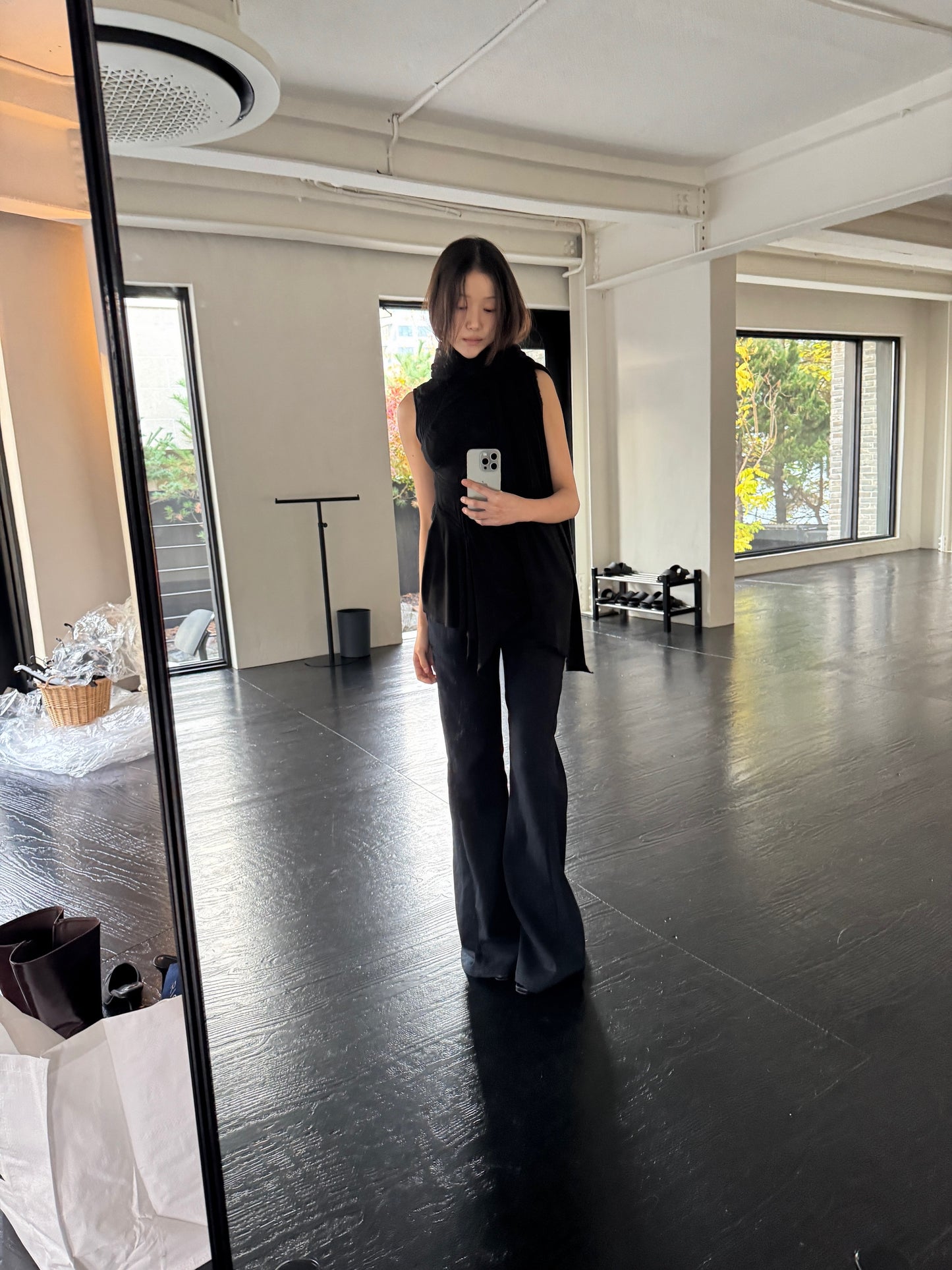 DRAPE 014 'Wool Cascading Shawl Scarf'