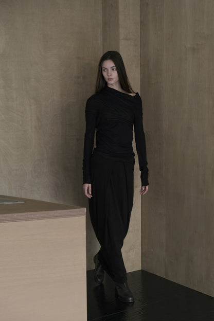 DRAPE 012 'Soft Folds Rib Skirt'