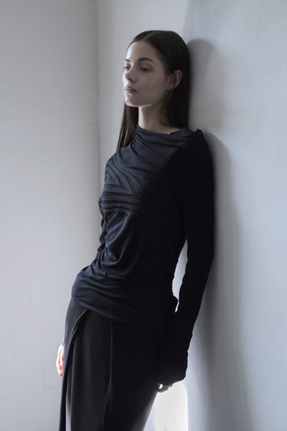 DIA 009 'Draped Contour Jersey Top'