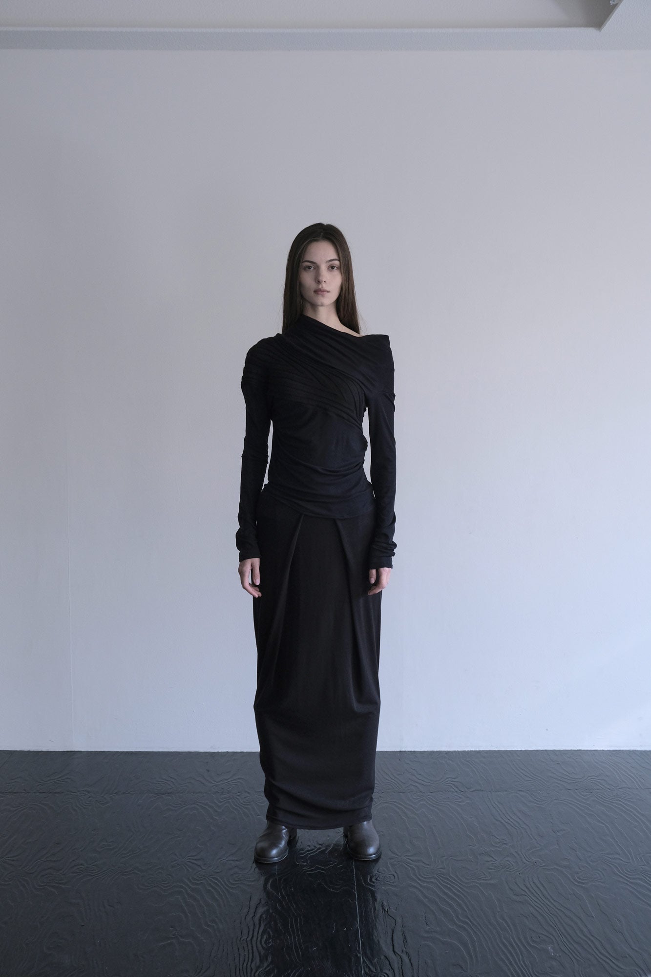 DRAPE 012 'Soft Folds Rib Skirt'