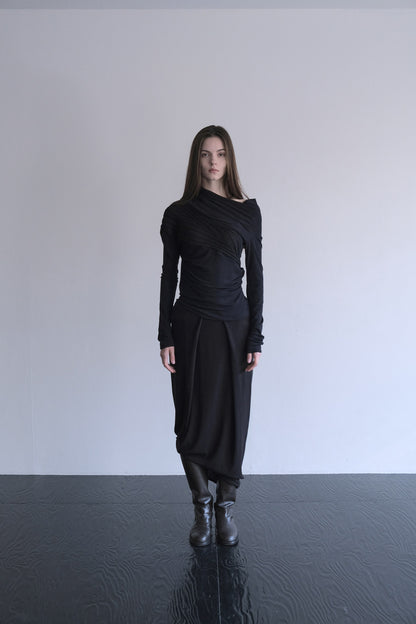 DIA 009 'Draped Contour Jersey Top'