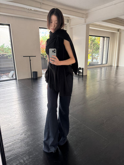 DRAPE 014 'Wool Cascading Shawl Scarf'