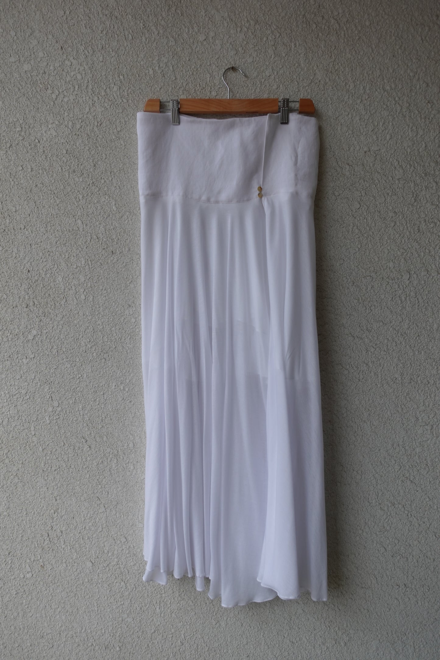 DRAPE 007 'Buttoned Linen-Jersey Skirt'