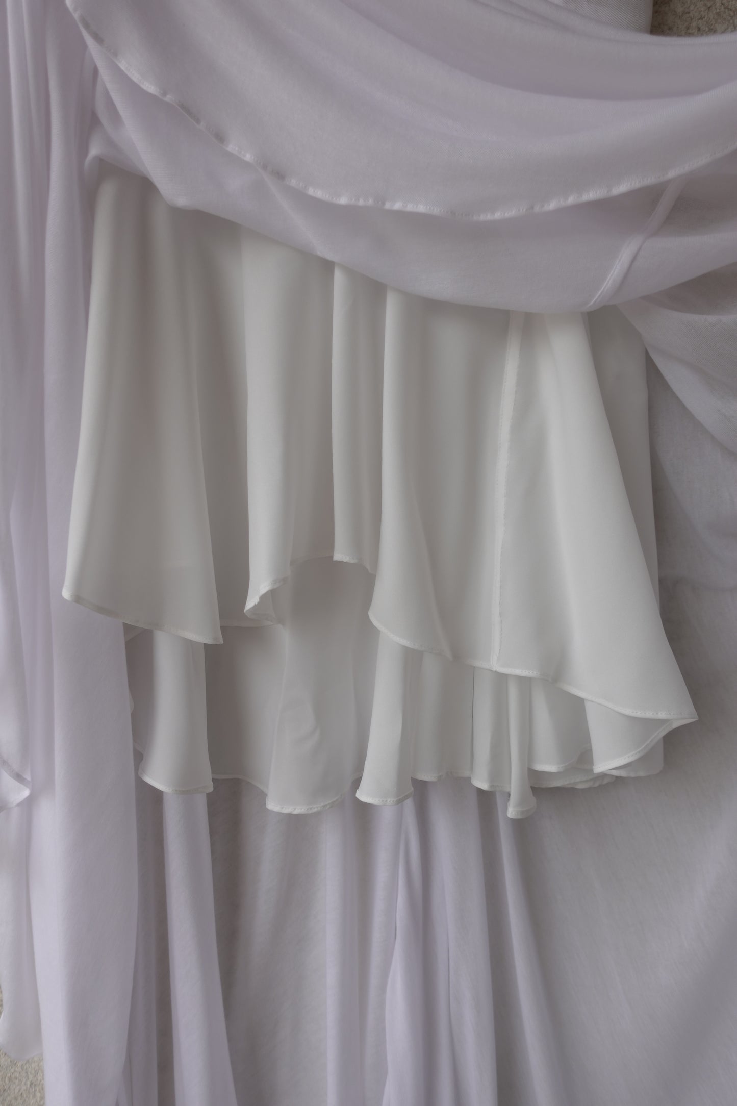 DRAPE 007 'Buttoned Linen-Jersey Skirt'