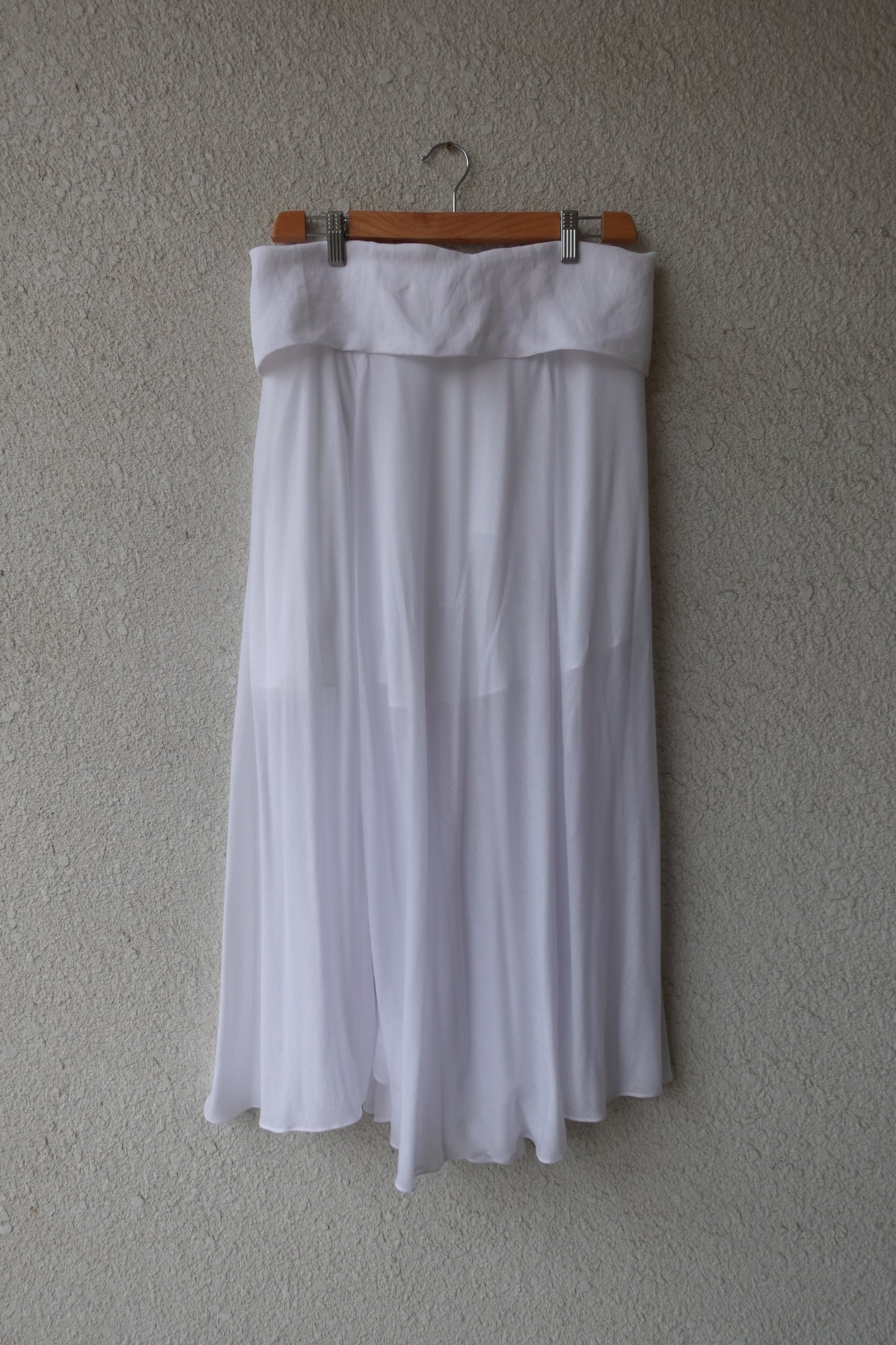DRAPE 007 'Buttoned Linen-Jersey Skirt'