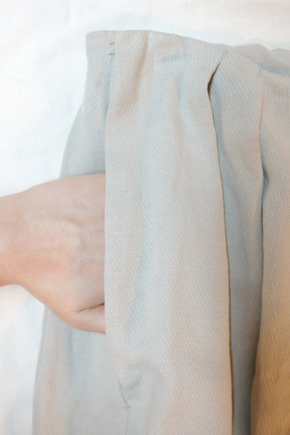 DRAPE 010 'Random Tuck Deep Slit Skirt'