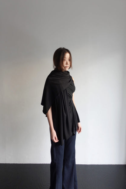 DRAPE 014 'Wool Cascading Shawl Scarf'
