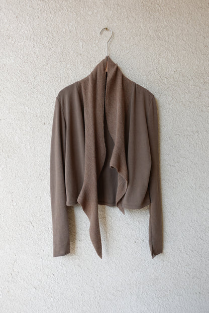 DRAPE 013 'Cashmere Cascade collar Cardigan'