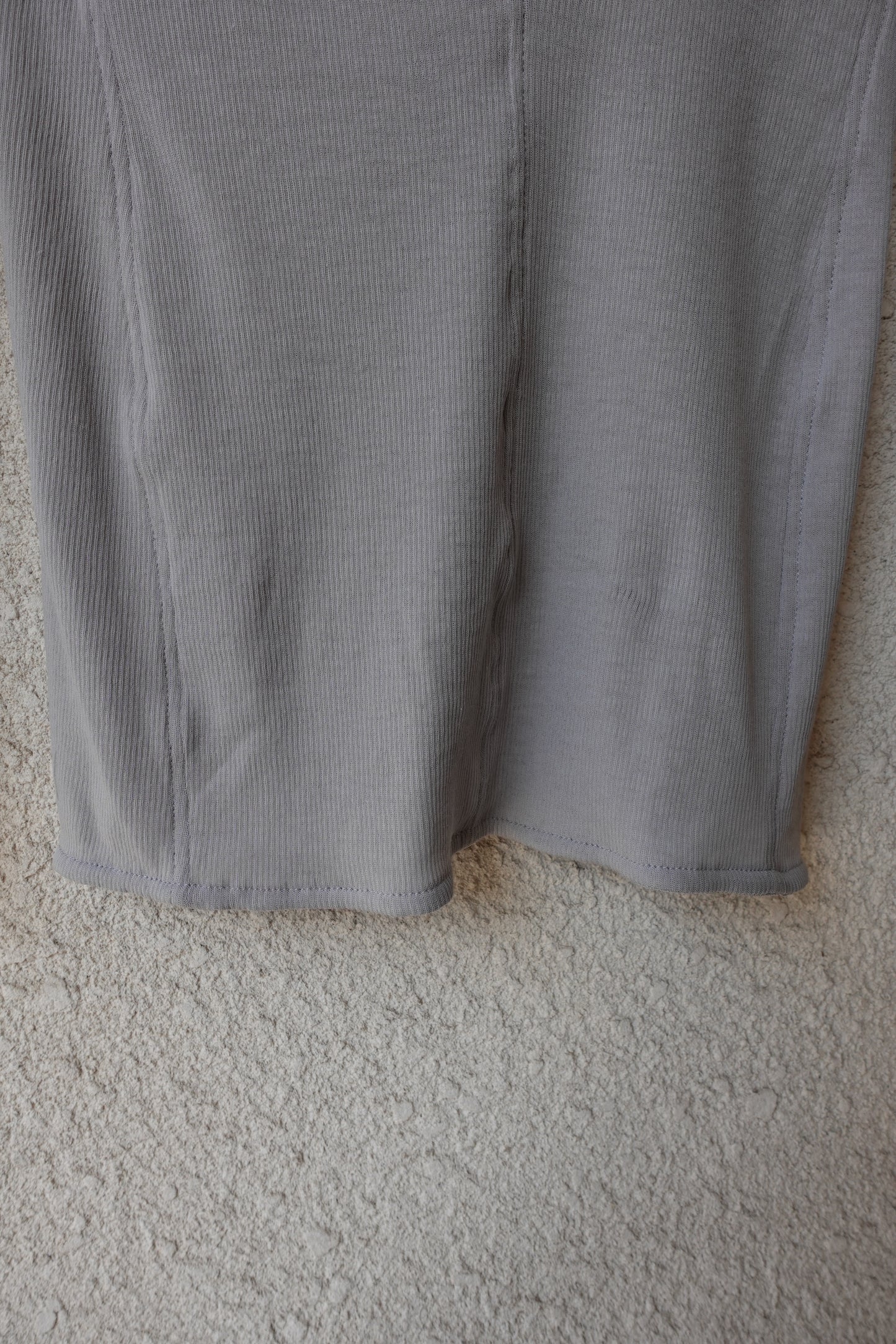 RIB 006 'Sheer Rib Cowl Jersey Top'