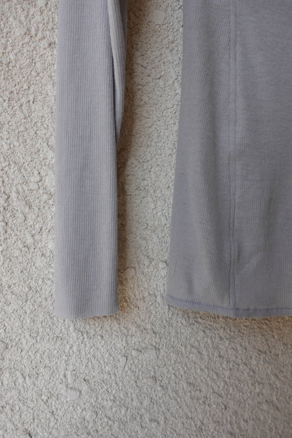 RIB 006 'Sheer Rib Cowl Jersey Top'
