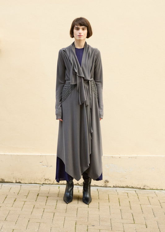 Grey Diamond fluid long cardigan